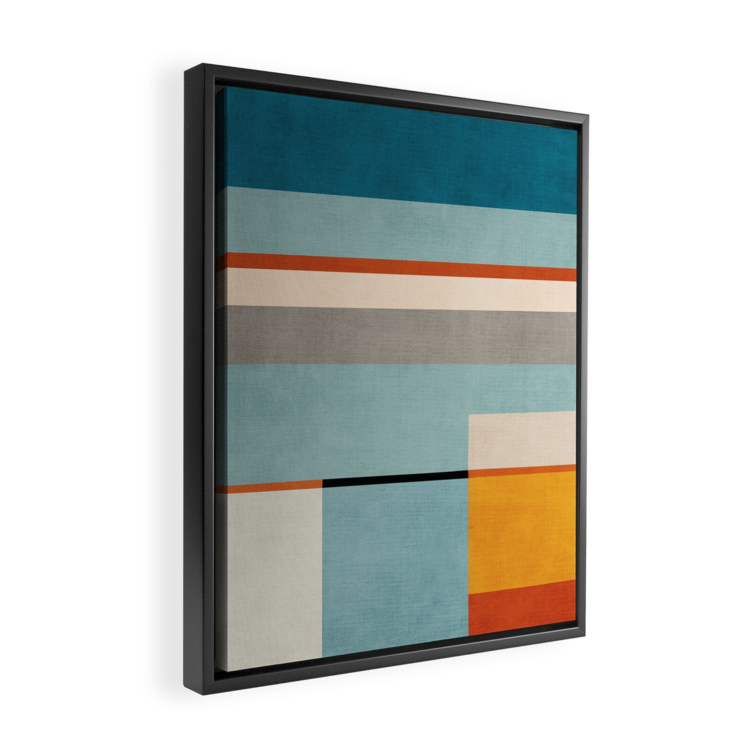 Geometric Minimalist Modern Artwork Framed Canvas Print Gallery Image 2