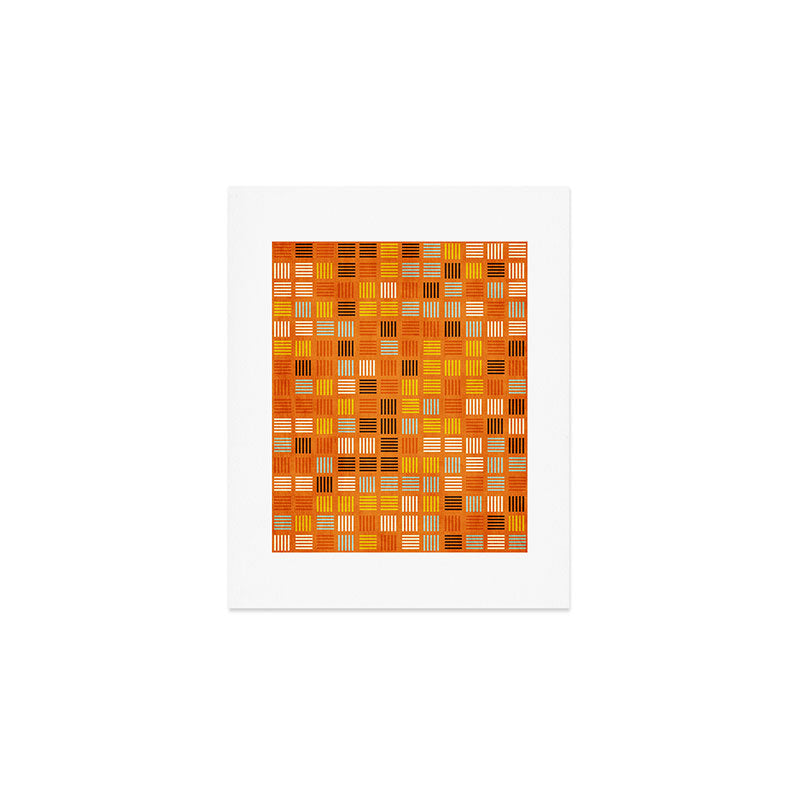 Geometric Modern Abstract Pattern Unique MCM Decor Art Print Gallery Image 1