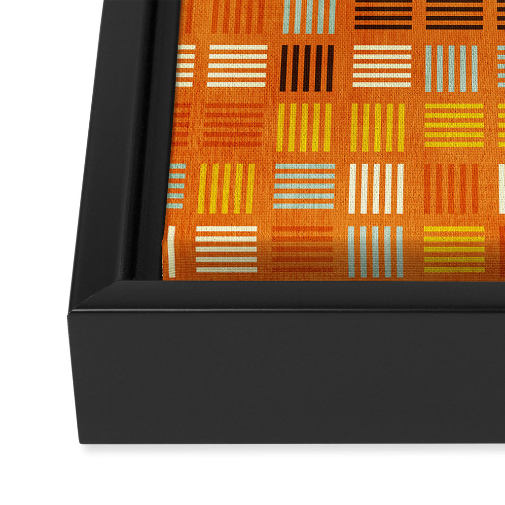 Geometric Modern Abstract Pattern Unique MCM Decor Framed Canvas Print Gallery Image 3
