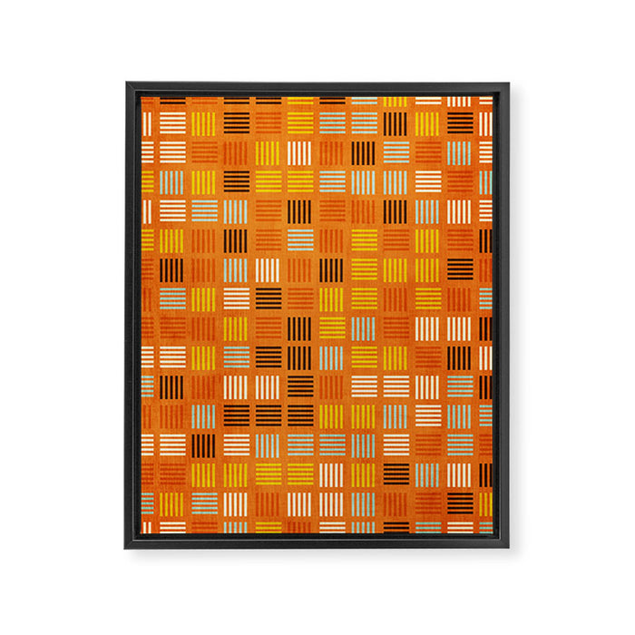 Geometric Modern Abstract Pattern Unique MCM Decor Framed Canvas Print Gallery Image 1