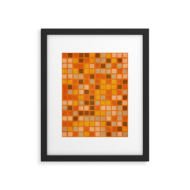 Geometric Modern Abstract Pattern Unique MCM Decor Framed Art Print Gallery Image 5