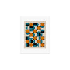 Geometric Modern Orange Teal Bauhaus I Art Print Gallery Image 1