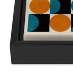 Geometric Modern Orange Teal Bauhaus I Framed Canvas Print Gallery Image 3