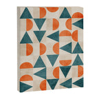 Geometric Modern Teal Orange Exclusive Artwork Canvas Print Gallery Image 6