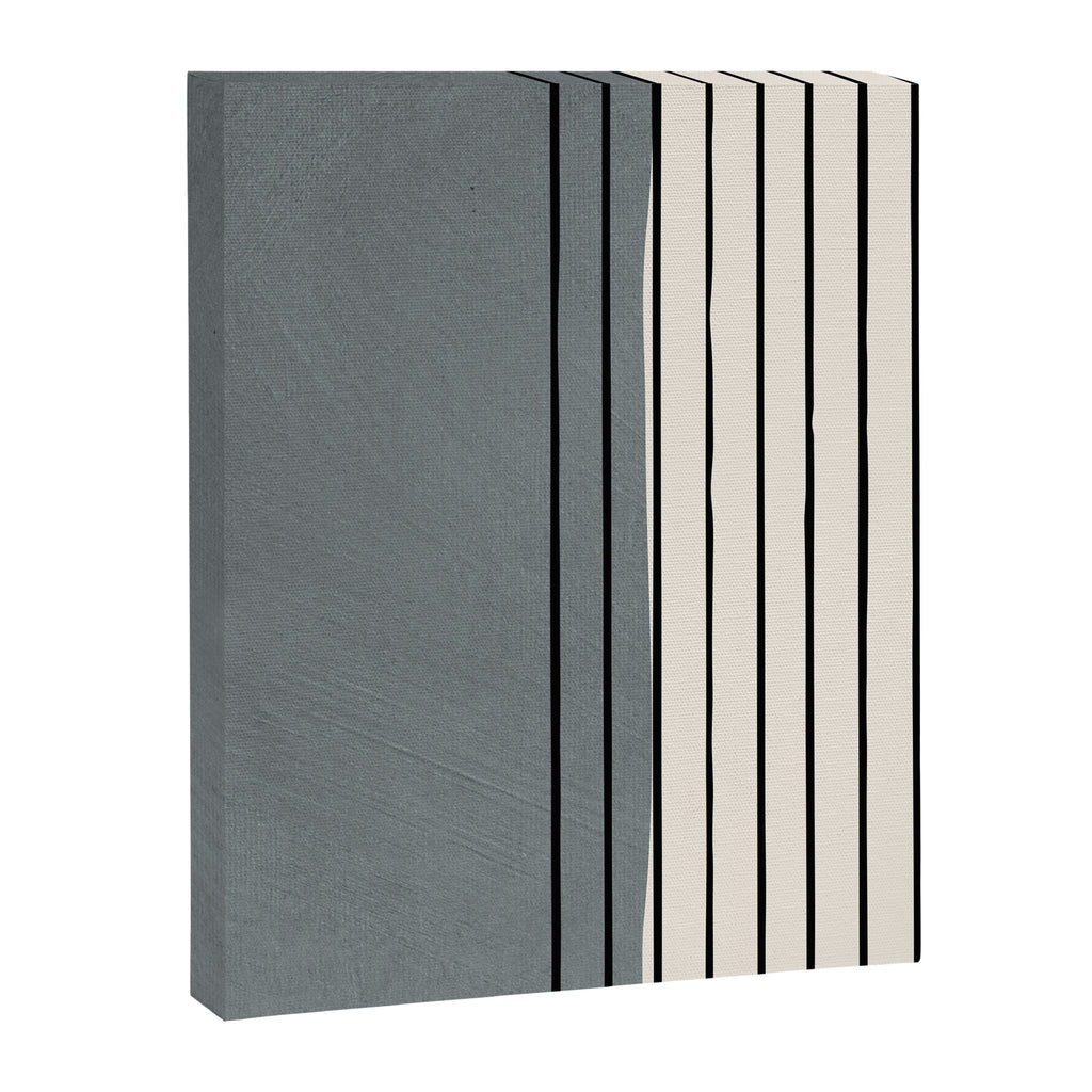 Gray and Black Minimalist Lines Canvas Print Gallery Image 6