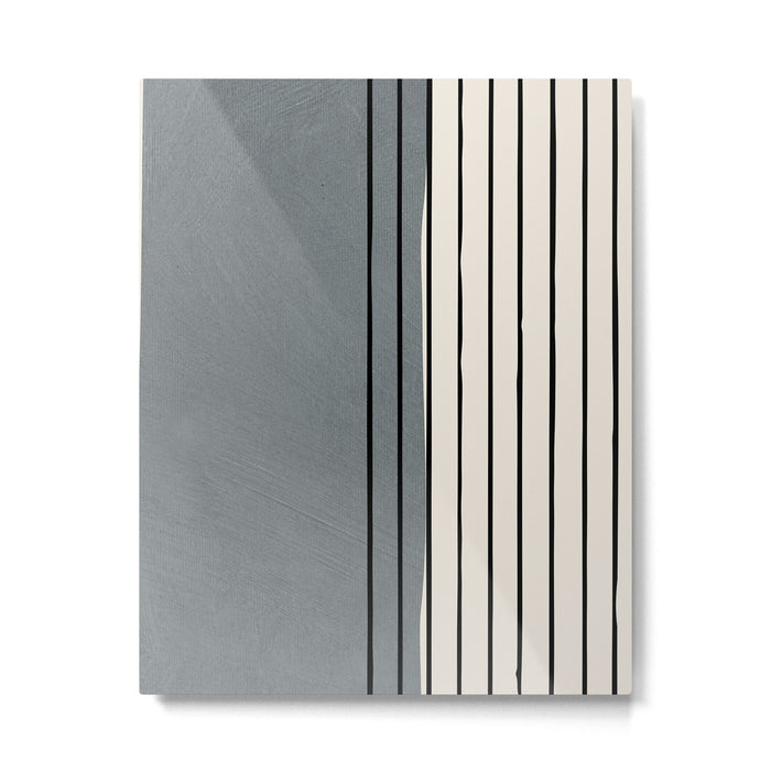 Gray and Black Minimalist Lines Metal Print Gallery Image 1