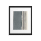 Gray and Black Minimalist Lines Framed Art Print Gallery Image 4