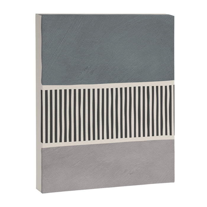 Gray Beige Black Lines Minimalist Canvas Print Gallery Image 1