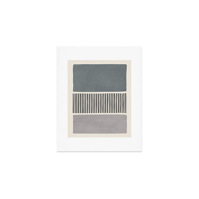 Gray Beige Black Lines Minimalist Art Print Gallery Image 1