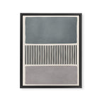 Gray Beige Black Lines Minimalist Framed Canvas Print Gallery Image 6