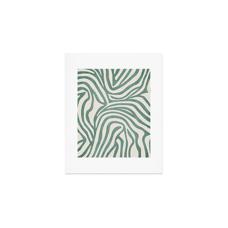 Green Abstract Modern Pattern Artwork Art Print Gallery Image 1