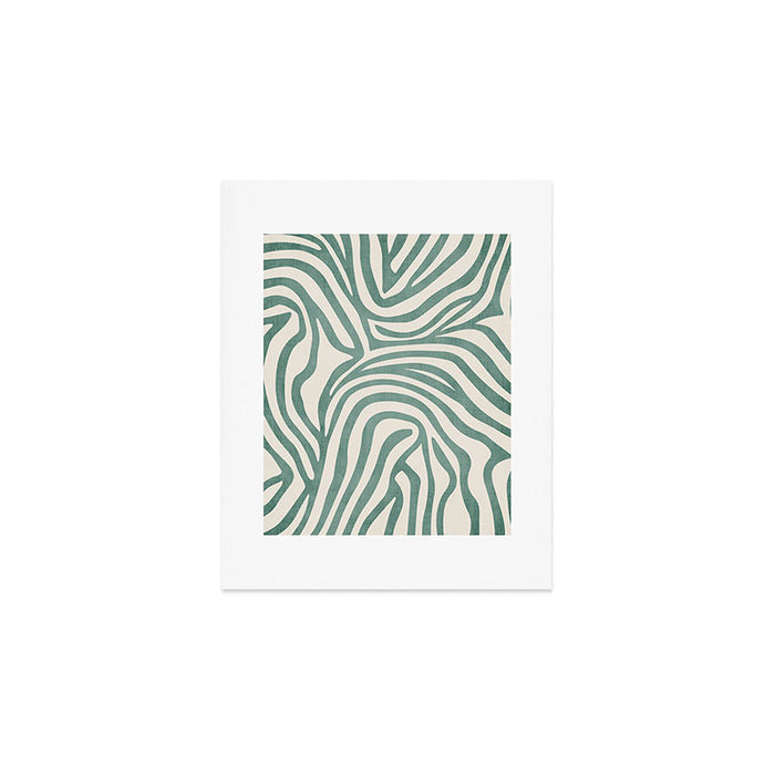 Green Abstract Modern Pattern Artwork Art Print Gallery Image 1