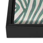 Green Abstract Modern Pattern Artwork Framed Canvas Print Gallery Image 3