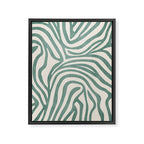 Green Abstract Modern Pattern Artwork Framed Canvas Print Gallery Image 6