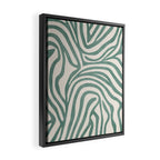 Green Abstract Modern Pattern Artwork Framed Canvas Print Gallery Image 2