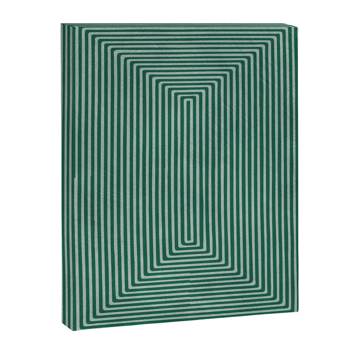 Green Black Abstract Geometric Design Artwork Canvas Print Gallery Image 1