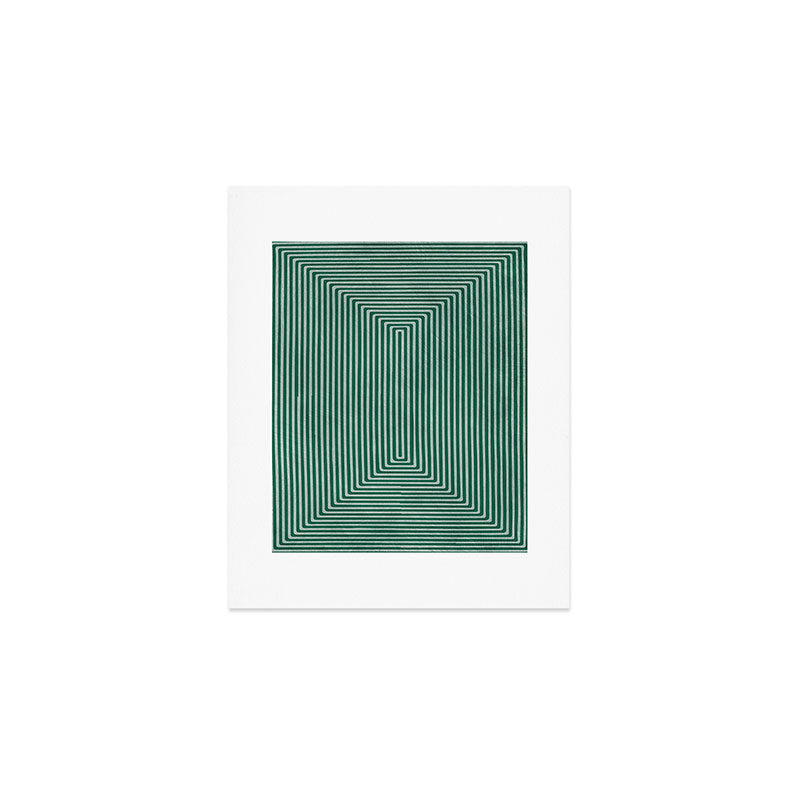 Green Black Abstract Geometric Design Artwork Art Print Gallery Image 1