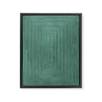 Green Black Abstract Geometric Design Artwork Framed Canvas Print Gallery Image 6