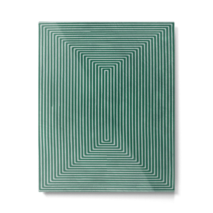 Green Black Abstract Geometric Design Artwork Metal Print Gallery Image 1