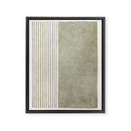 Green Lines Minimalist Modern Neutral Art Framed Canvas Print Gallery Image 6