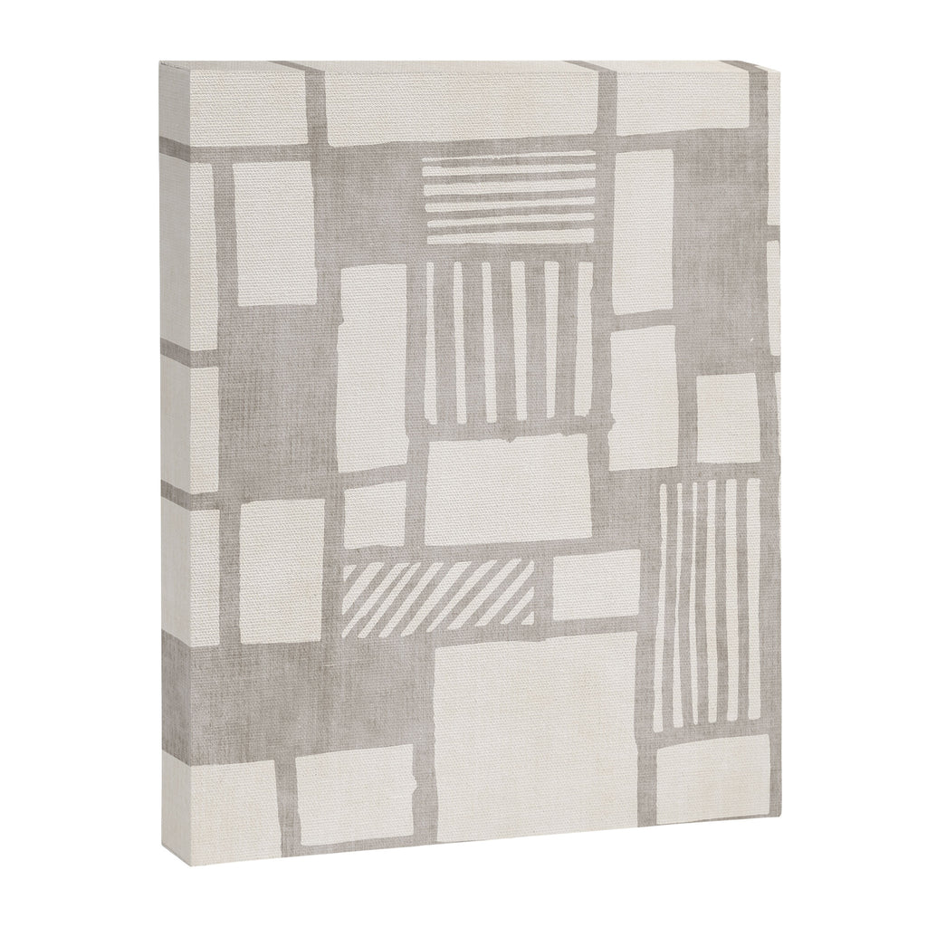 Hand Drawn Lines Minimalist Geometric Monochrome Beige Decor Artwork Canvas Print Gallery Image 6