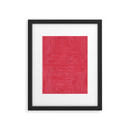 Hot Pink Geometric Drawing Digital Linocut Framed Art Print Gallery Image 5