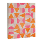 Hot Pink Orange Modern Geometric Artwork Canvas Print Gallery Image 6