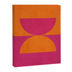 Hot Pink Orange Semicircles Modern Original Art Canvas Print Gallery Image 6