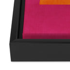 Hot Pink Orange Semicircles Modern Original Art Framed Canvas Print Gallery Image 3