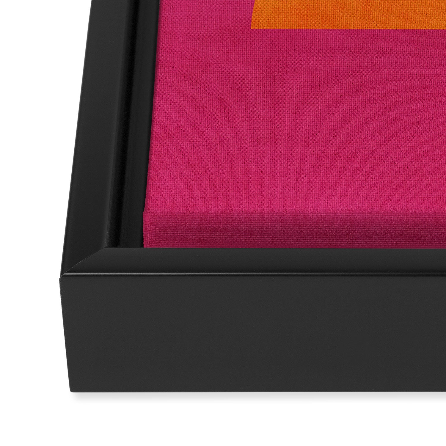 Hot Pink Orange Semicircles Modern Original Art Framed Canvas Print Gallery Image 3
