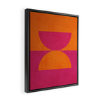 Hot Pink Orange Semicircles Modern Original Art Framed Canvas Print Gallery Image 2
