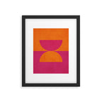 Hot Pink Orange Semicircles Modern Original Art Framed Art Print Gallery Image 5