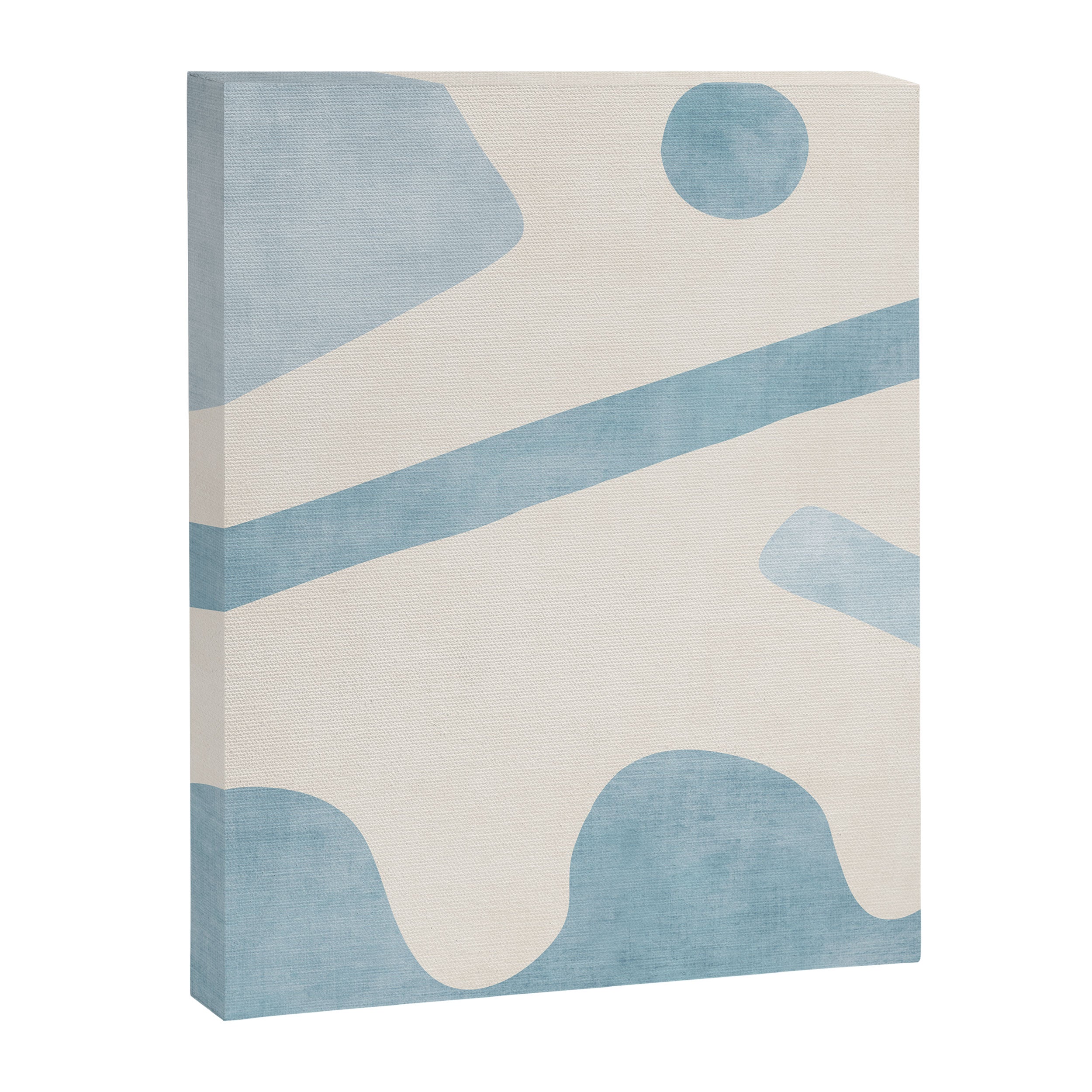 Light Blue Abstract Minimalist Artwork Canvas Print Gallery Image 6
