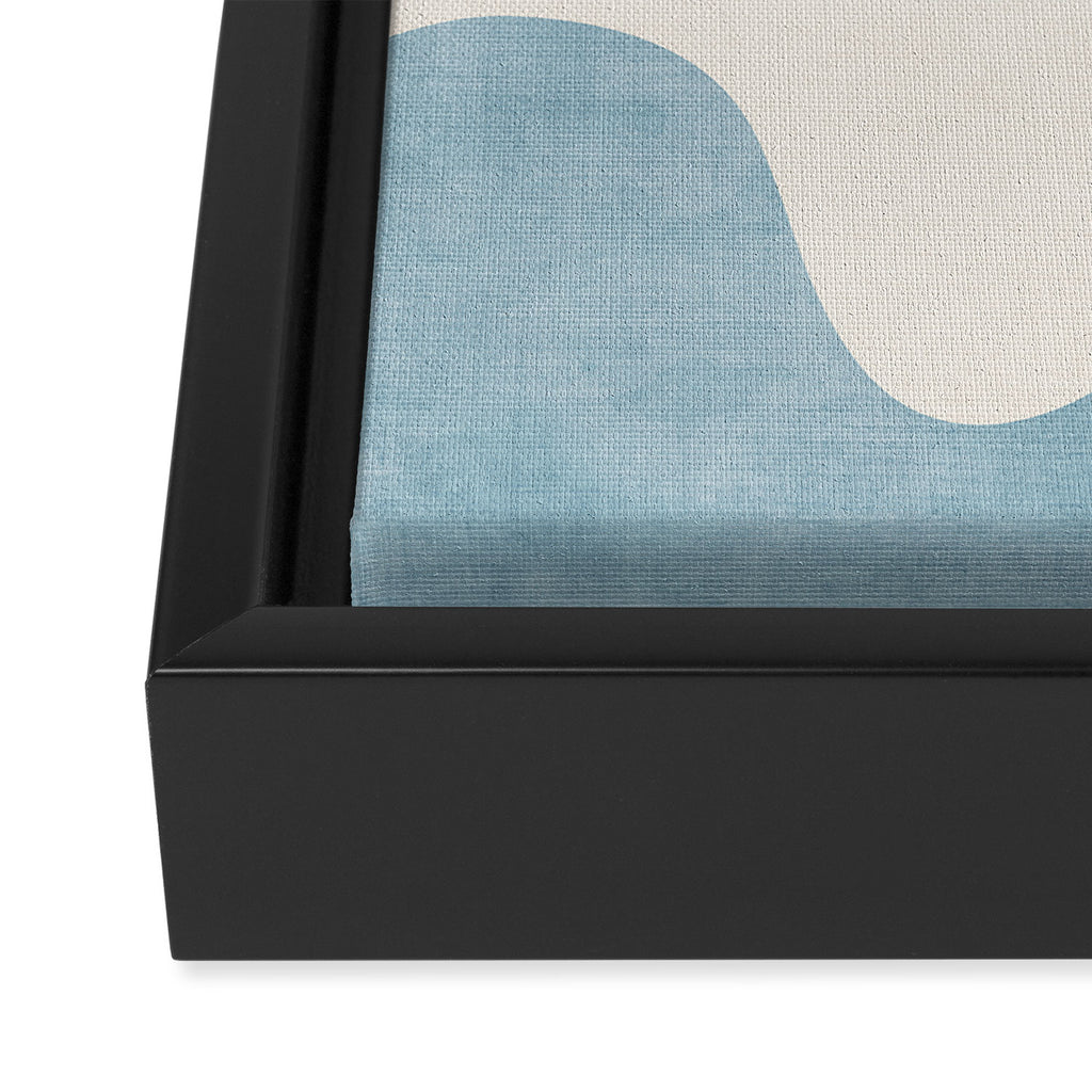Light Blue Abstract Minimalist Artwork Framed Canvas Print Gallery Image 3