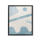 Light Blue Abstract Minimalist Artwork Framed Canvas Print Gallery Image 6