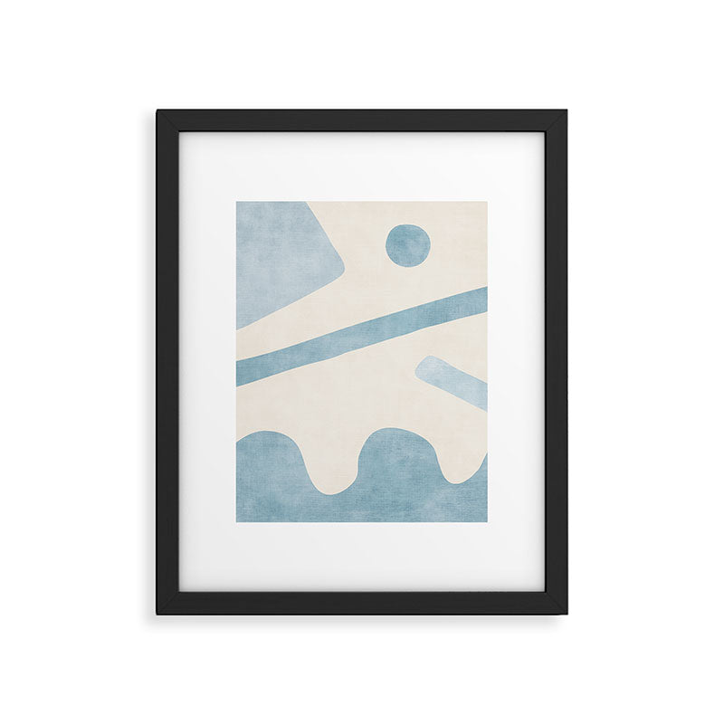 Light Blue Abstract Minimalist Artwork Framed Art Print Gallery Image 5