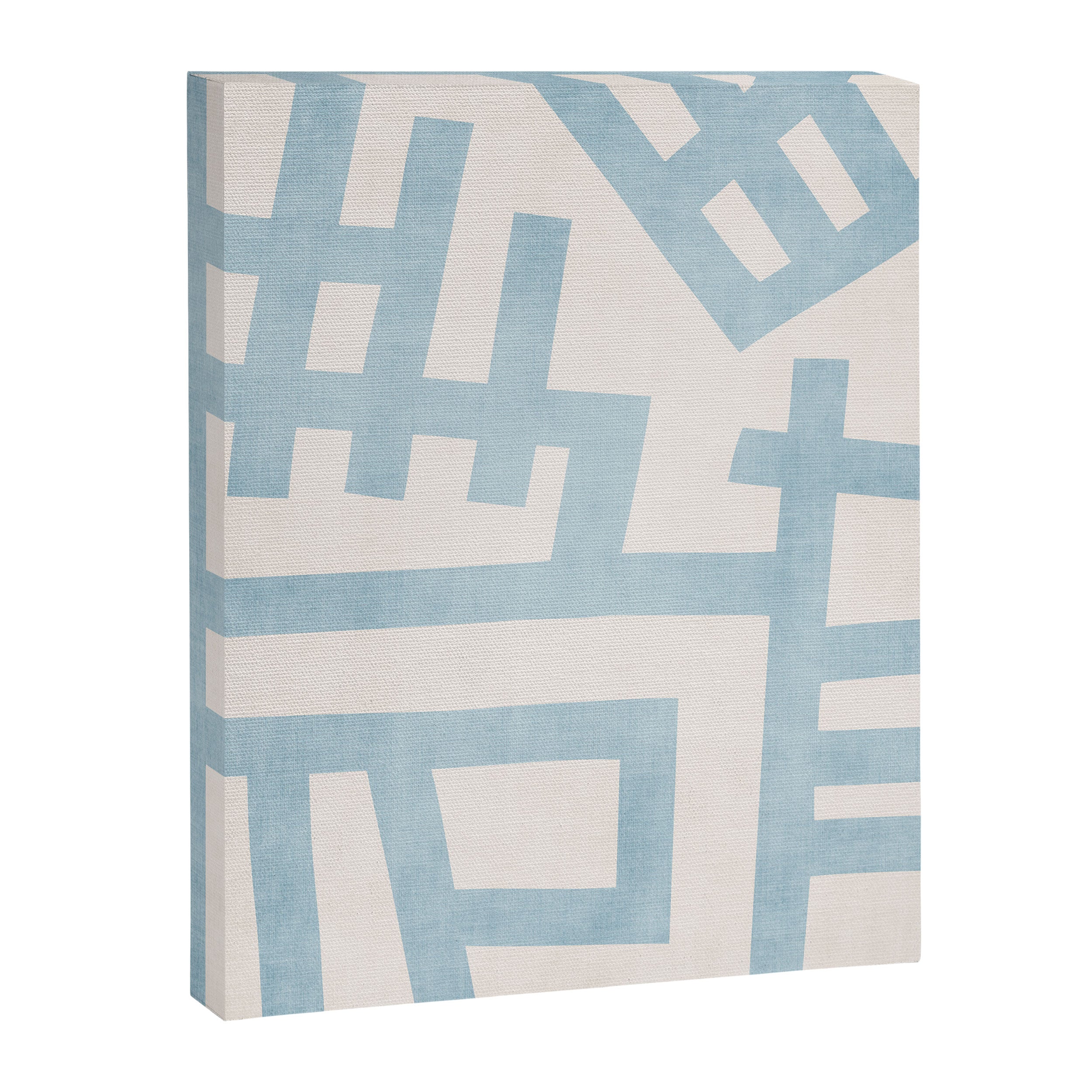 Light Blue Abstract Minimalist Modern Artwork Canvas Print Gallery Image 3