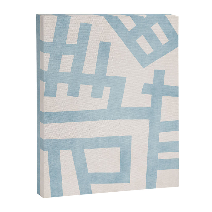Light Blue Abstract Minimalist Modern Artwork Canvas Print Gallery Image 1