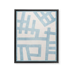 Light Blue Abstract Minimalist Modern Artwork Framed Canvas Print Gallery Image 3