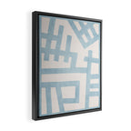 Light Blue Abstract Minimalist Modern Artwork Framed Canvas Print Gallery Image 2