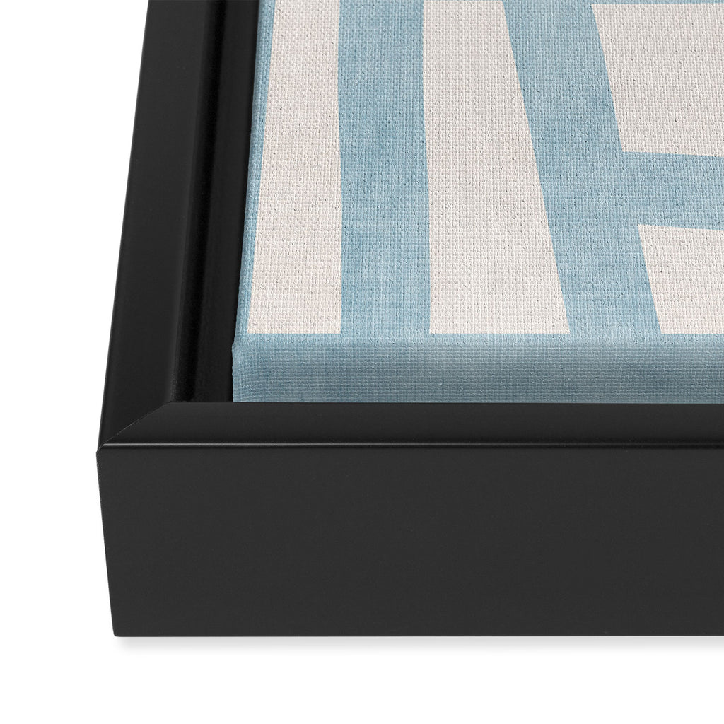 Light Blue Abstract Minimalist Modern Artwork Framed Canvas Print Gallery Image 3