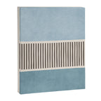 Light Blue Gray Lines Modern Minimal Abstract Artwork Canvas Print Gallery Image 6