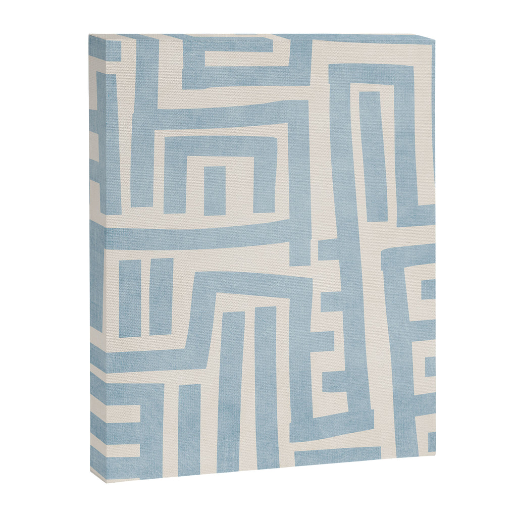 Light Blue Lines Geometric Design Artwork Canvas Print Gallery Image 6