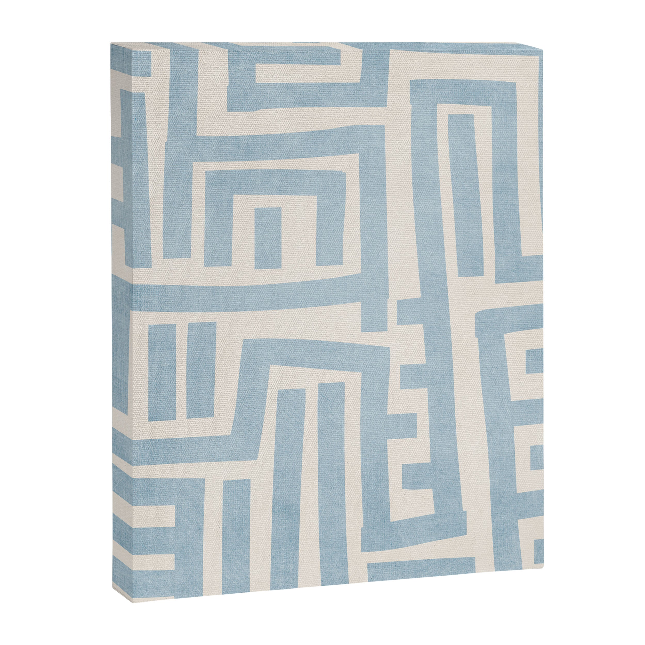 Light Blue Lines Geometric Design Artwork Canvas Print Gallery Image 6
