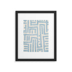 Light Blue Lines Geometric Design Artwork Framed Art Print Gallery Image 5
