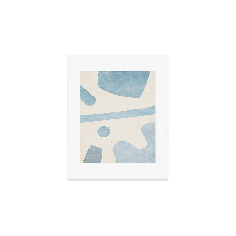 Light Blue Minimalist Artwork Art Print Gallery Image 1