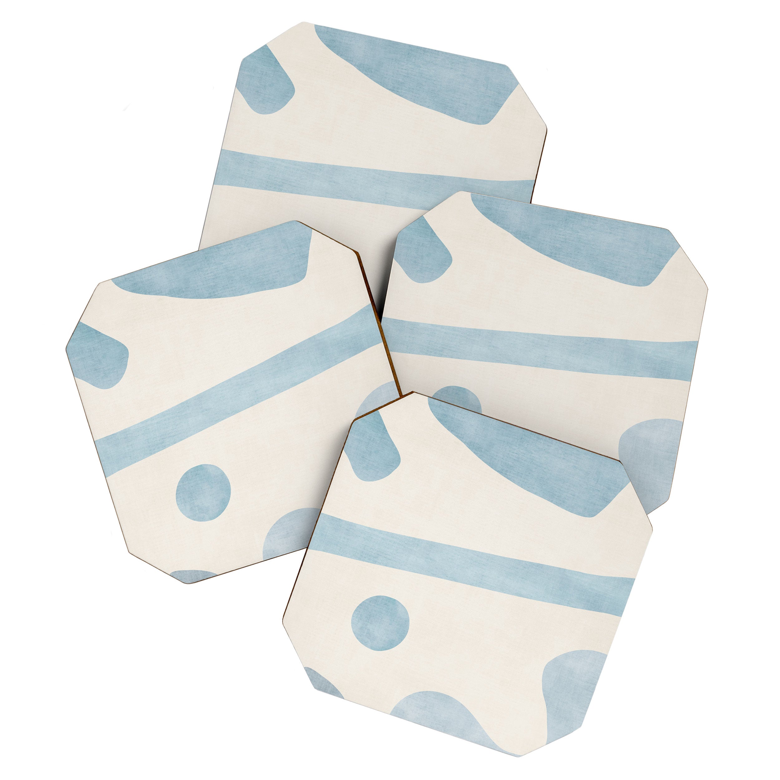 Light Blue Minimalist Artwork Coaster Gallery Image 1