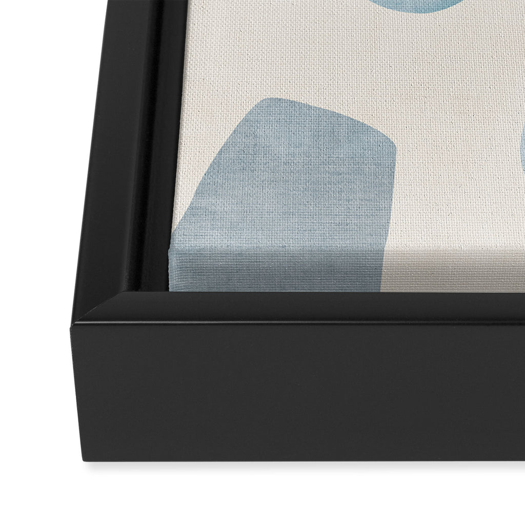 Light Blue Minimalist Artwork Framed Canvas Print Gallery Image 3