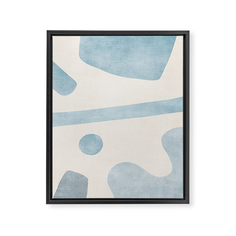 Light Blue Minimalist Artwork Framed Canvas Print Gallery Image 6