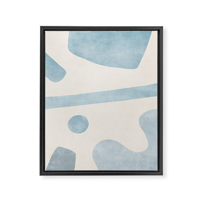 Light Blue Minimalist Artwork Framed Canvas Print Gallery Image 1